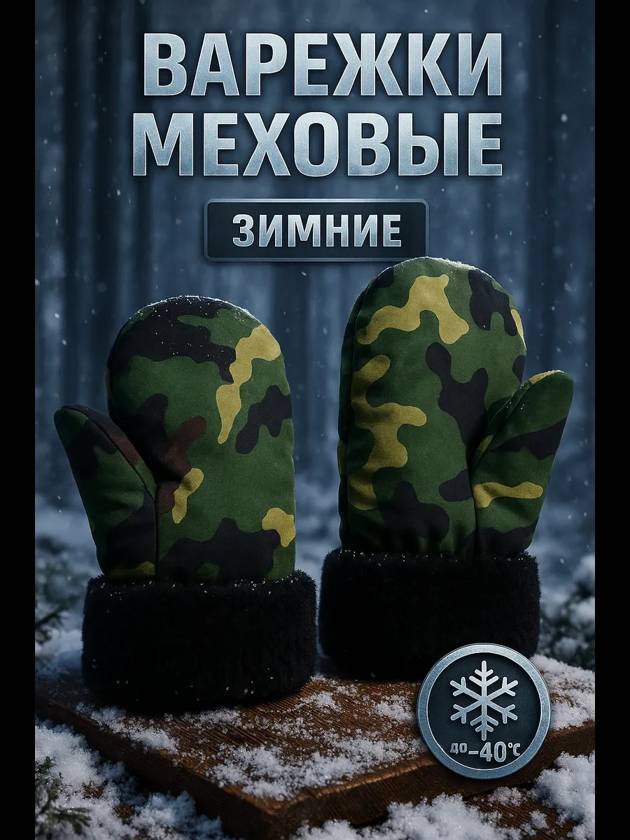 варежки меховые
