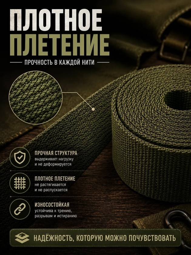лента брезентовая 35мм на 1м — фото 3