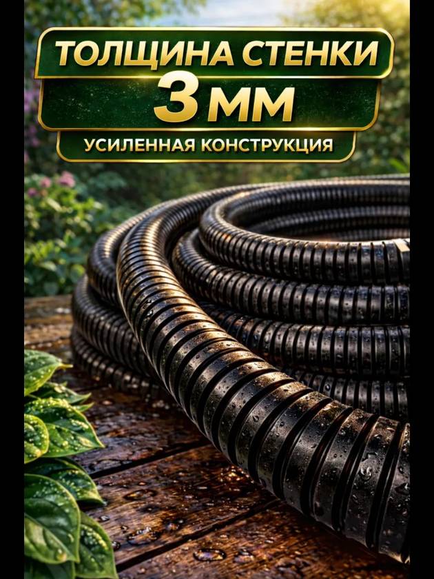 Шланг гофрированный поливочный 20м на 2мм — фото 2